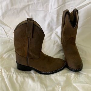 Girls leather cowboy boots